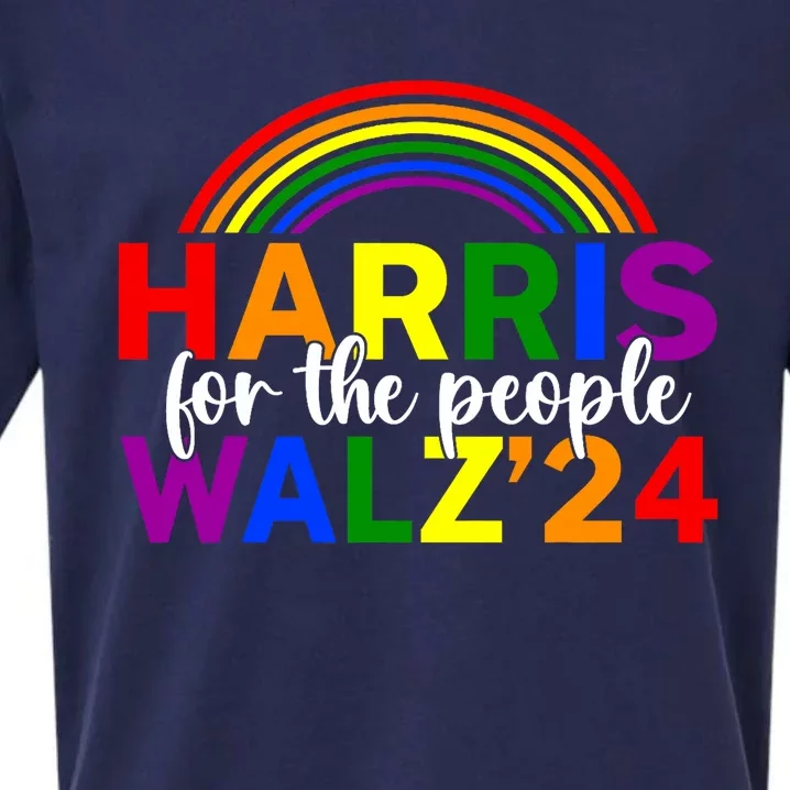 Harris Waltz 2024 For The People Lgbt Kamala Harris Sueded Cloud Jersey T-Shirt