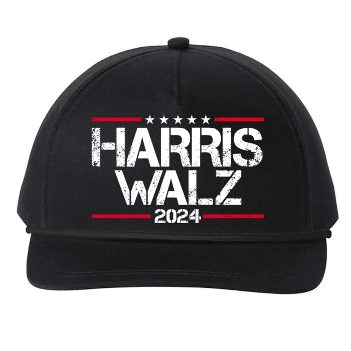 Harris Walz 2024 Vintage Eleciton Snapback Five-Panel Rope Hat