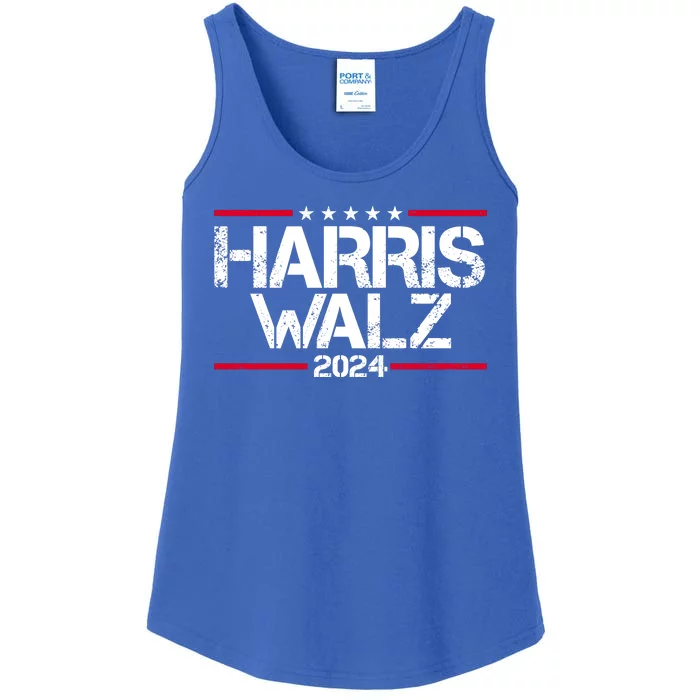 Harris Walz 2024 Vintage Eleciton Ladies Essential Tank