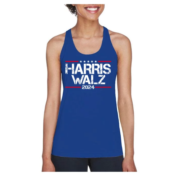 Harris Walz 2024 Vintage Eleciton Women's Racerback Tank