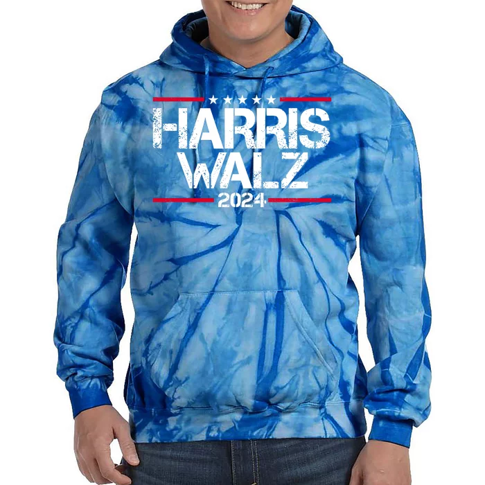 Harris Walz 2024 Vintage Eleciton Tie Dye Hoodie