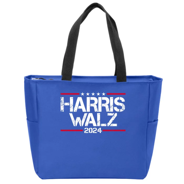 Harris Walz 2024 Vintage Eleciton Zip Tote Bag