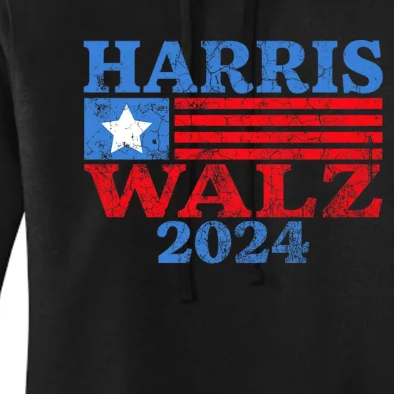 Harris Walz 2024 Election Kamala Harris Tim Waltz 2024 Women's Pullover Hoodie