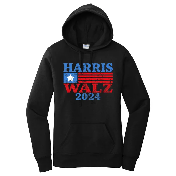 Harris Walz 2024 Election Kamala Harris Tim Waltz 2024 Women's Pullover Hoodie