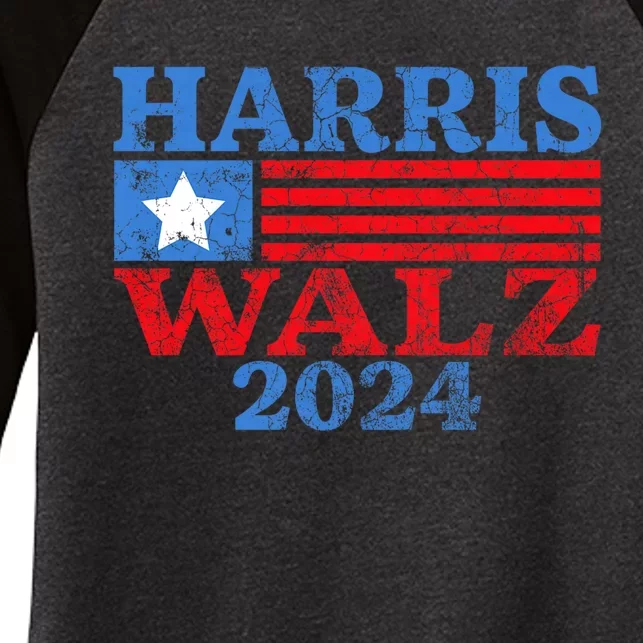 Harris Walz 2024 Election Kamala Harris Tim Waltz 2024 Women's Tri-Blend 3/4-Sleeve Raglan Shirt