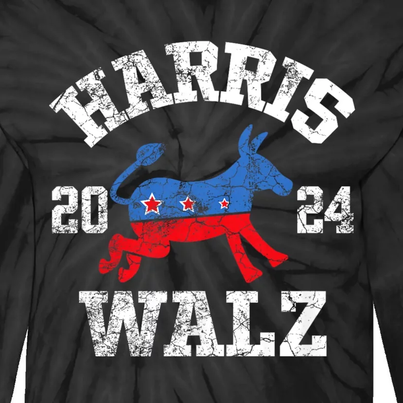 Harris Walz 2024 Election Kamala Harris Tim Waltz 2024 Tie-Dye Long Sleeve Shirt