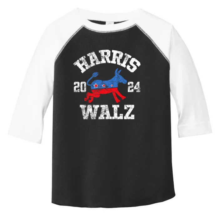 Harris Walz 2024 Election Kamala Harris Tim Waltz 2024 Toddler Fine Jersey T-Shirt