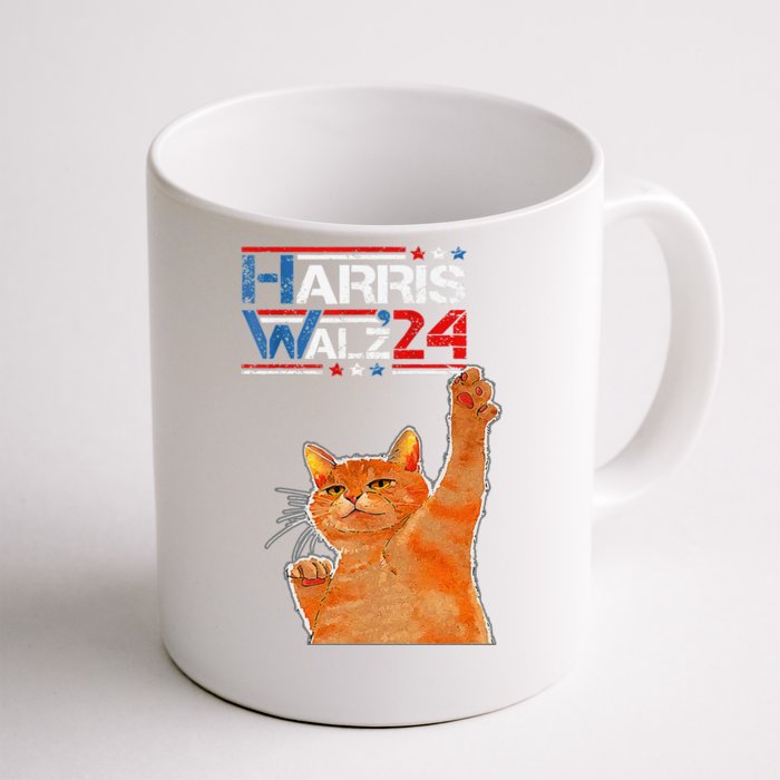 Harris Waltz 2024 Cat Funny Vp Vice President Election Front & Back Coffee Mug