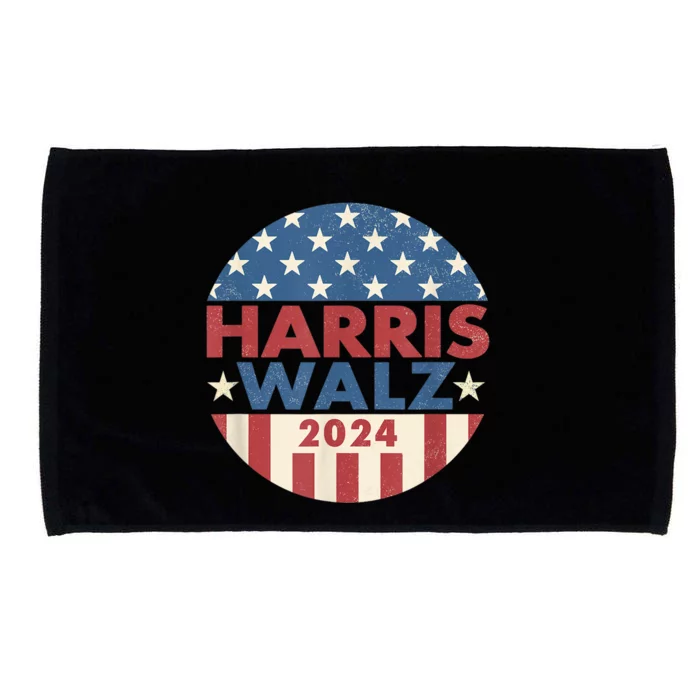 Harris Walz 2024 Kamala Harris 2024 Tim Walz 2024 Usa Flag Microfiber Hand Towel