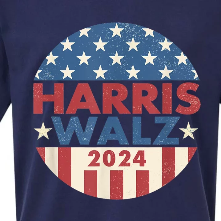 Harris Walz 2024 Kamala Harris 2024 Tim Walz 2024 Usa Flag Sueded Cloud Jersey T-Shirt