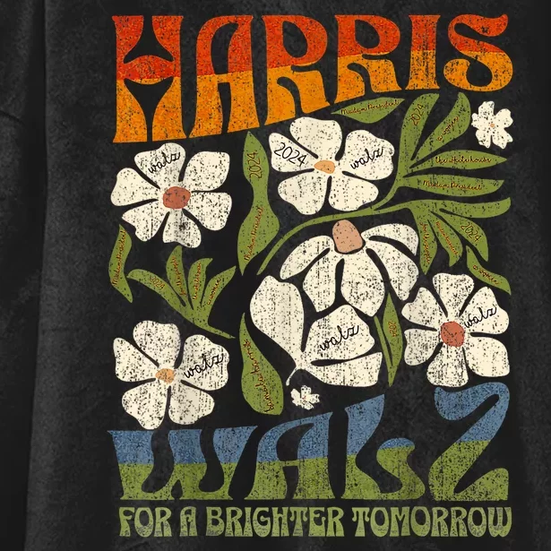 Harris Waltz 2024 For A Brighter Tomorrow Boho Aesthetic Hooded Wearable Blanket