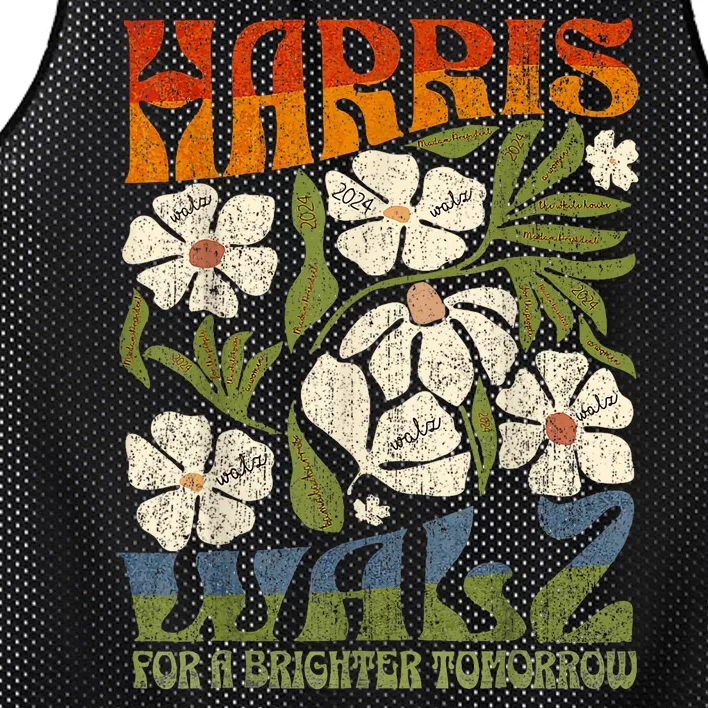 Harris Waltz 2024 For A Brighter Tomorrow Boho Aesthetic Mesh Reversible Basketball Jersey Tank