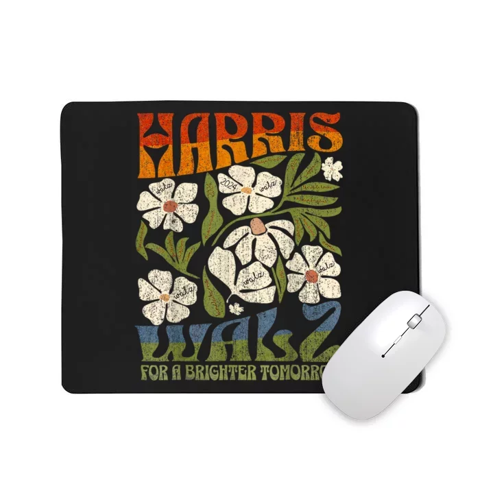 Harris Waltz 2024 For A Brighter Tomorrow Boho Aesthetic Mousepad