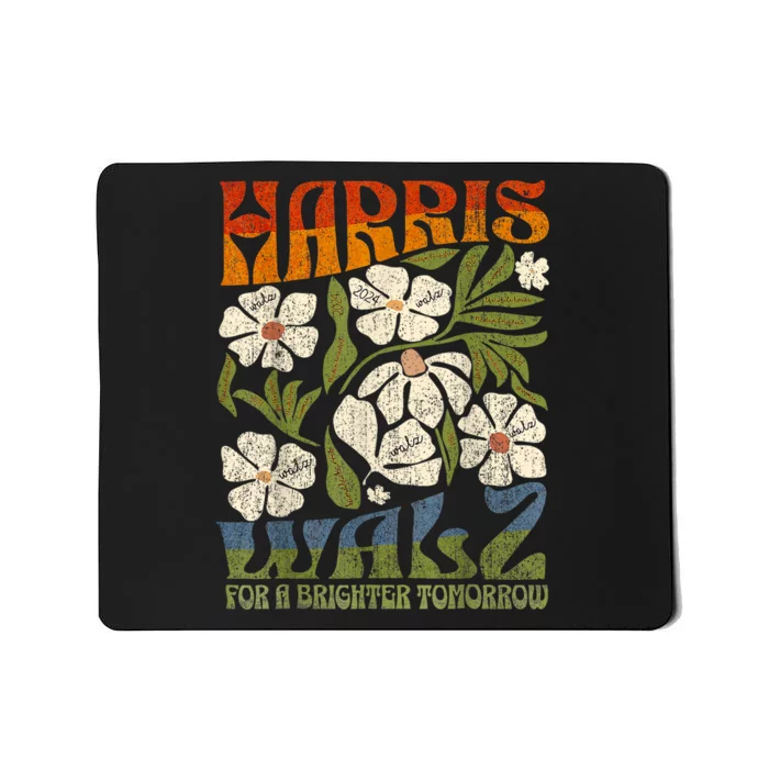 Harris Waltz 2024 For A Brighter Tomorrow Boho Aesthetic Mousepad