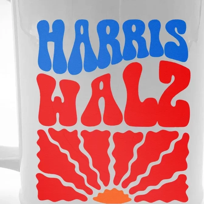 Harris Walz 2024 Election Kamala Harris Tim Waltz Campaign Front & Back Beer Stein