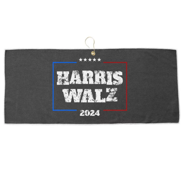 Harris Walz 2024 Election Liberal Gifts Large Microfiber Waffle Golf Towel