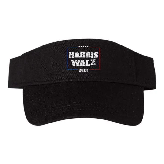 Harris Walz 2024 Election Liberal Gifts Valucap Bio-Washed Visor