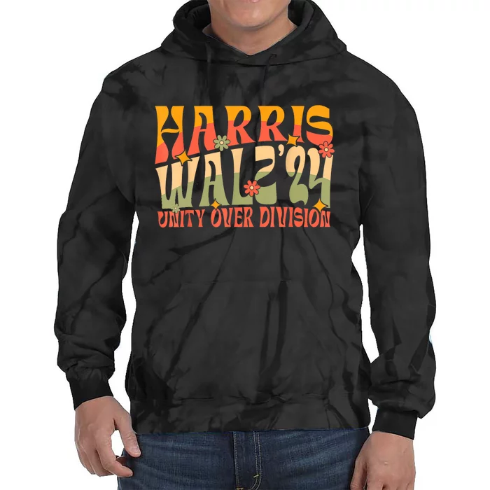 Harris Waltz 2024 Unity Over Division Tie Dye Hoodie