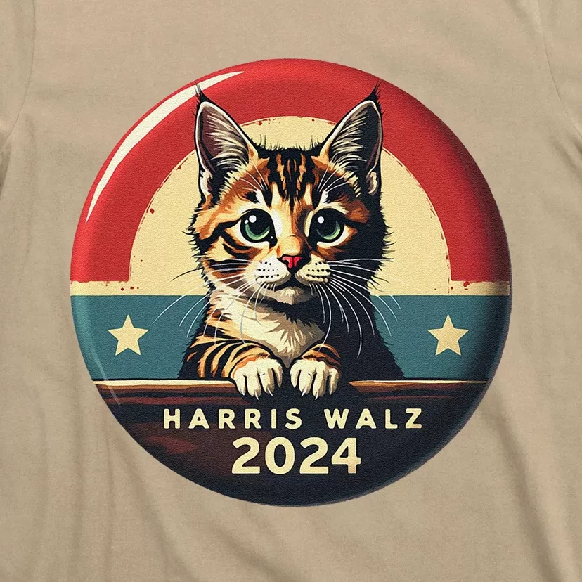 Harris Walz 2024 Funny Cat Election Kamala Harris Tim Waltz T-Shirt