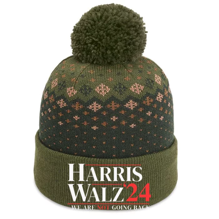 Harris Walz 24 We Are Not Going Back The Baniff Cuffed Pom Beanie