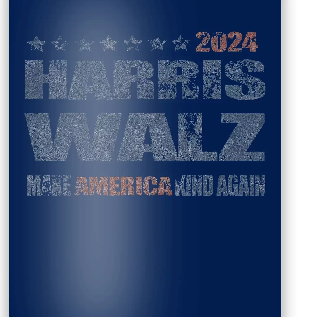 Harris Walz 2024 Make America Kind Again Harris Waltz Quote Poster