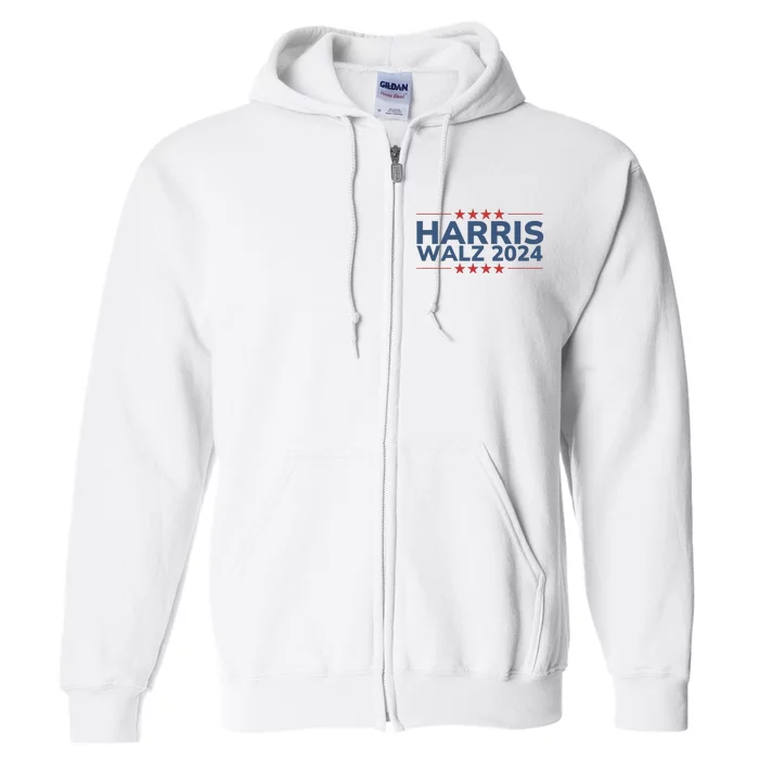 Harris Walz 2024 Full Zip Hoodie