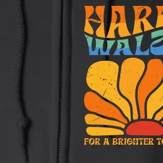 Harris Waltz 2024 For A Brighter Tomorrow Boho Aesthetic Full Zip Hoodie