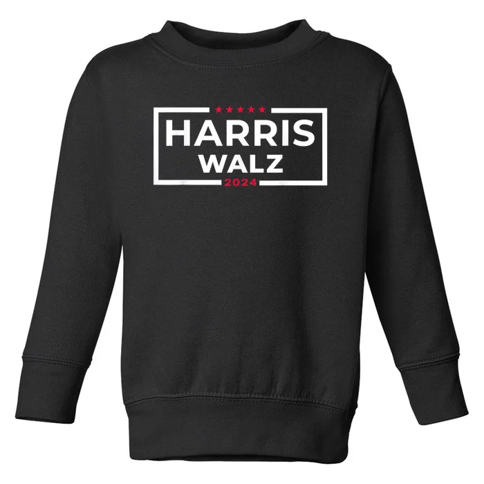 Harris Walz 2024 Tim Walz Kamala Harris Usa Election Apparel Toddler Sweatshirt