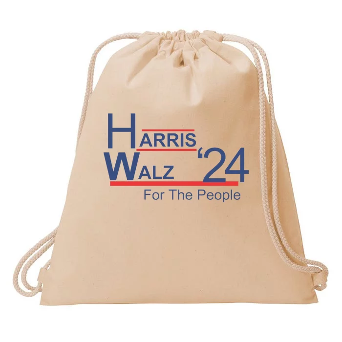 Harris Walz 24 For The People Drawstring Bag