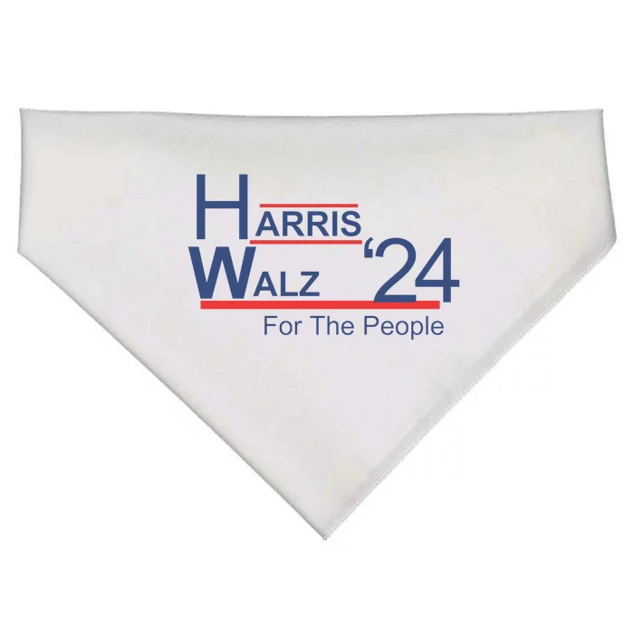 Harris Walz 24 For The People USA-Made Doggie Bandana