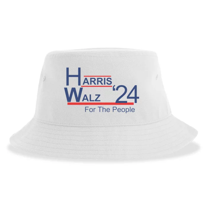 Harris Walz 24 For The People Sustainable Bucket Hat