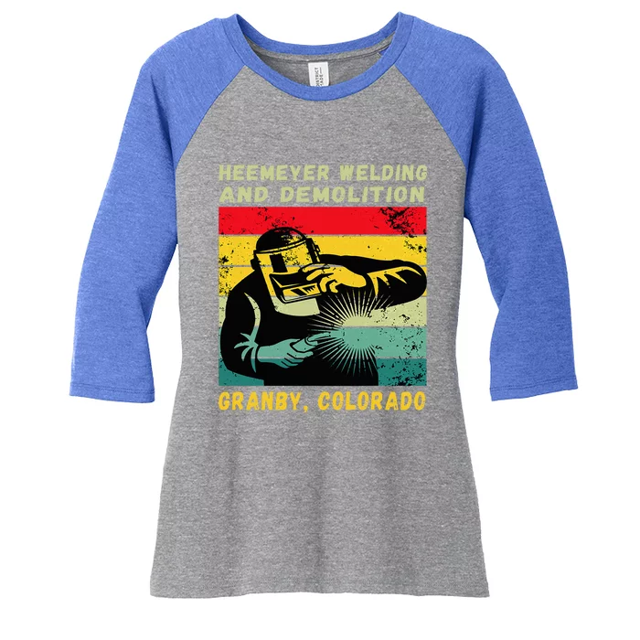 Heemeyer Welding And Demolition Grandby Colorado Women's Tri-Blend 3/4-Sleeve Raglan Shirt