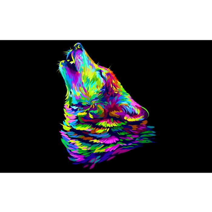 Howling Wolf Abstract Bumper Sticker