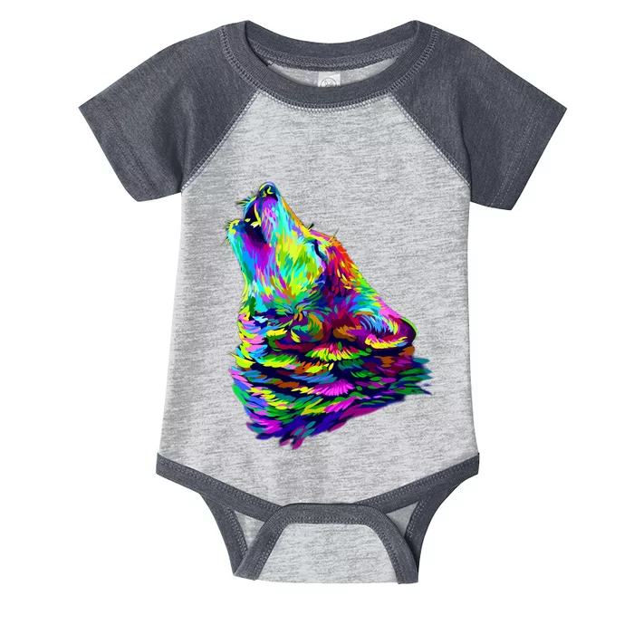 Howling Wolf Abstract Infant Baby Jersey Bodysuit