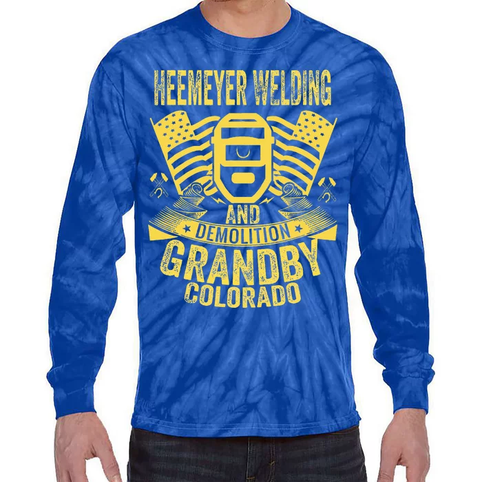 Heemeyer Welding And Demolition Grandby Colorado Tie-Dye Long Sleeve Shirt