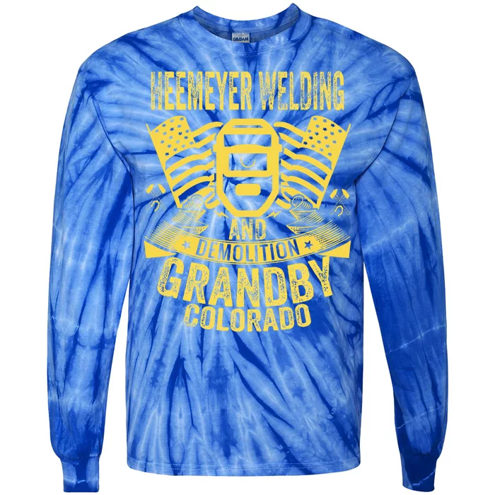 Heemeyer Welding And Demolition Grandby Colorado Tie-Dye Long Sleeve Shirt