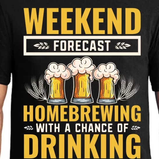 Homebrewing With A Chance Of Ing Beer Er Funny Gift Pajama Set