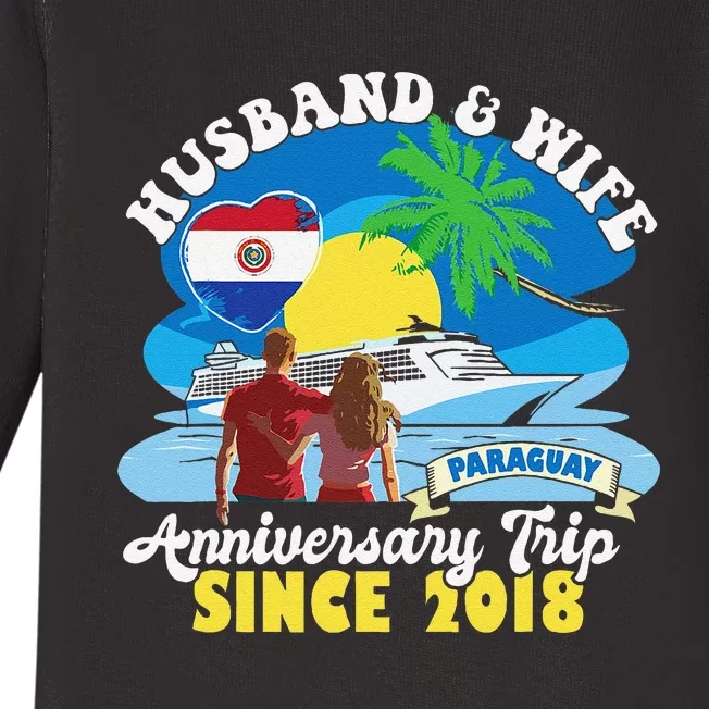 Husband & Wife Anniversary Trip Since 2018 Paraguay Baby Long Sleeve Bodysuit