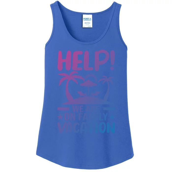 Help We Are On Family Vacay Funny Retro Costume Gift Ladies Essential Tank