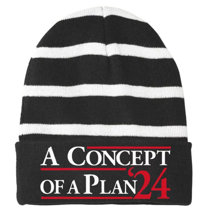 Harris Walz A Concept Of A Plan Striped Beanie with Solid Band