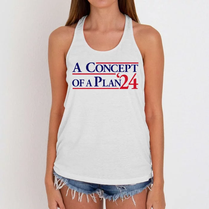 Harris Walz A Concept Of A Plan Women's Knotted Racerback Tank