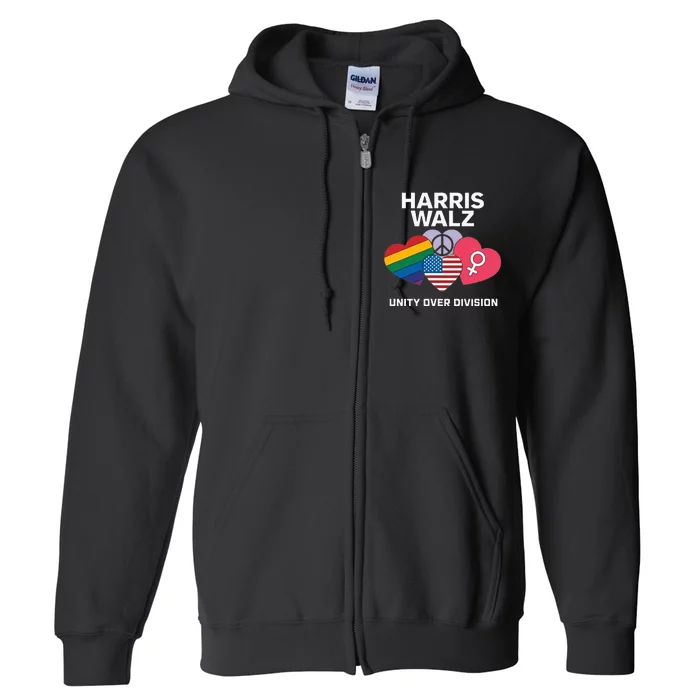 Harris Walz A Vote For Unity Full Zip Hoodie