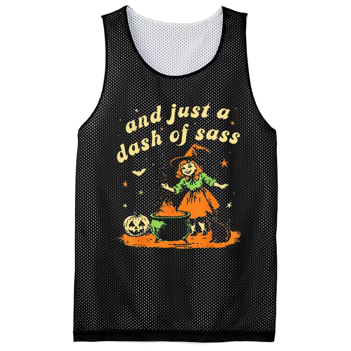 Halloween Witch And Just A Dash Of Sass Mesh Reversible Basketball Jersey Tank