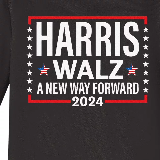 Harris Walz A New Way Forward 2024 Baby Long Sleeve Bodysuit