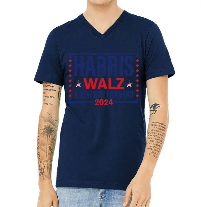 Harris Walz A New Way Forward 2024 V-Neck T-Shirt