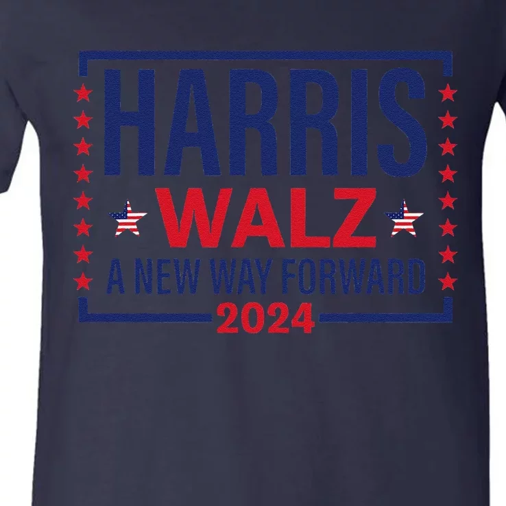 Harris Walz A New Way Forward 2024 V-Neck T-Shirt