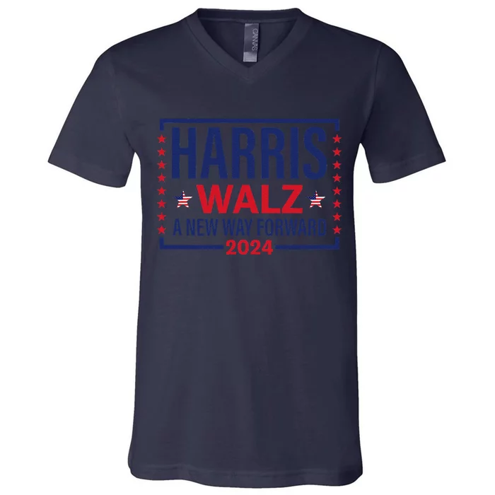 Harris Walz A New Way Forward 2024 V-Neck T-Shirt