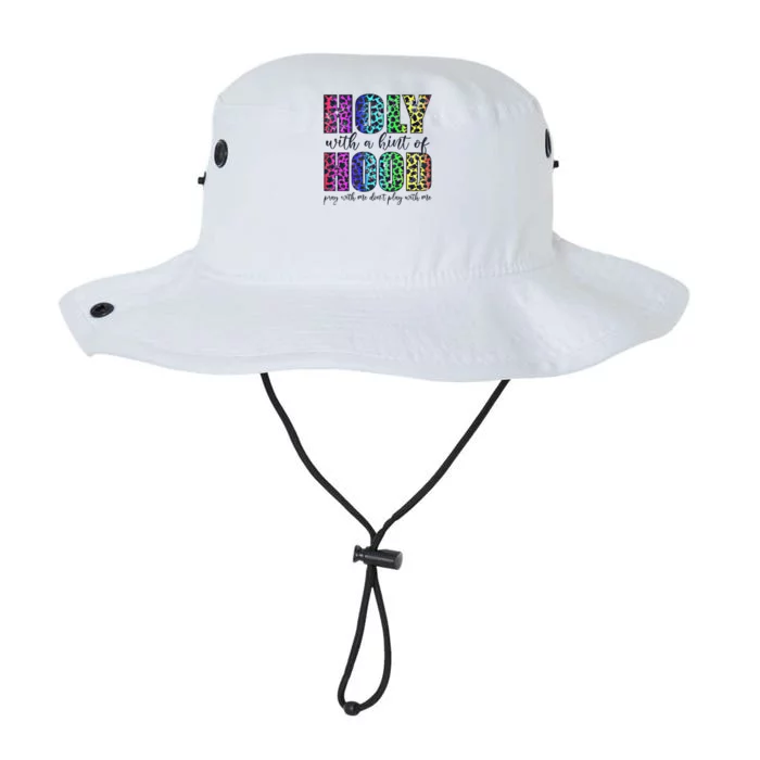 Holy With A Hint Of Hood Pray With Me Dont Play Gift Legacy Cool Fit Booney Bucket Hat