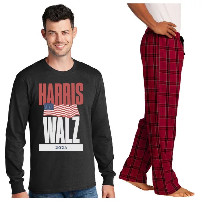 Harris Walz And Kamala Harris 2024 Long Sleeve Pajama Set