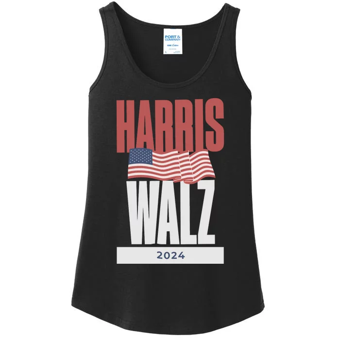 Harris Walz And Kamala Harris 2024 Ladies Essential Tank